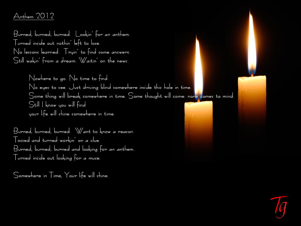 Tim Gebard - Anthem 2012 Lyrics